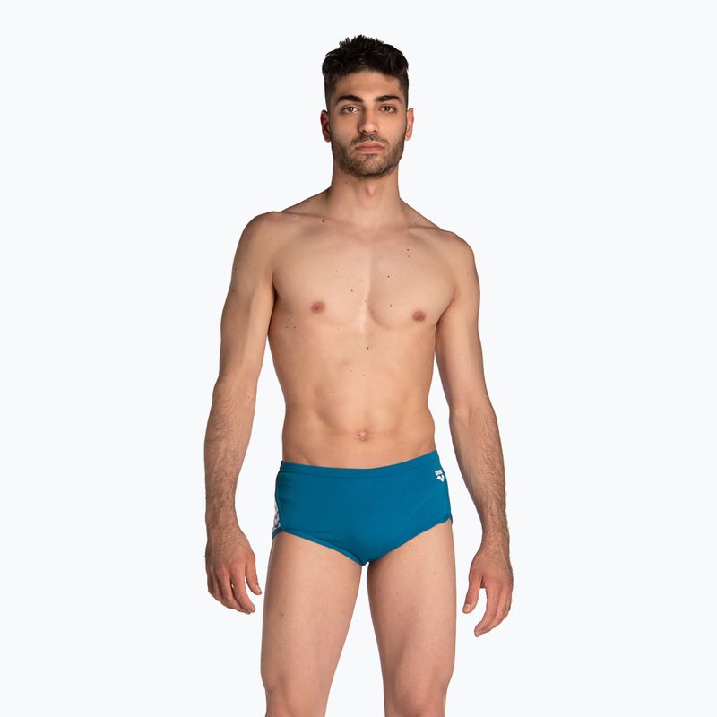 Vyriškos maudymosi trumpikės arena Planet Swim Low Waist Short blue cosmo/white multi 3