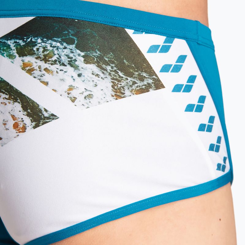 Vyriškos maudymosi trumpikės arena Planet Swim Low Waist Short blue cosmo/white multi 6