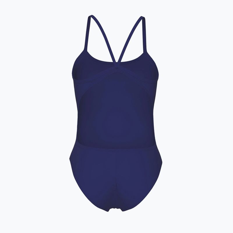 Vientisas moteriškas plaukimo kostiumas arena Lace Back Solid navy/white 2