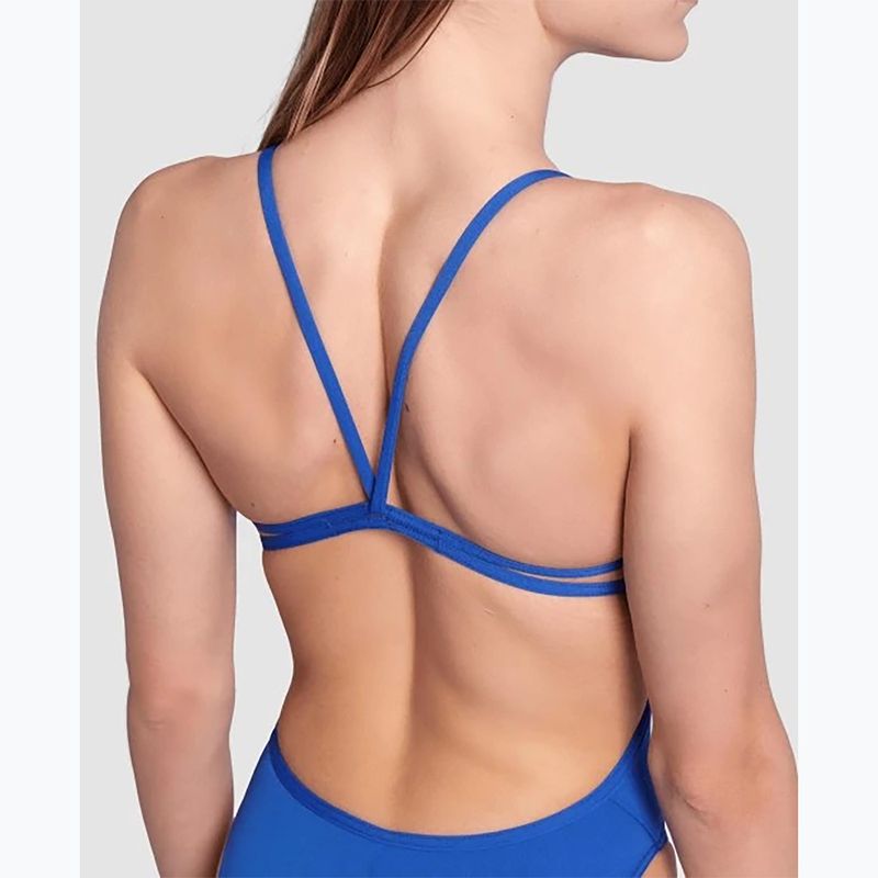 Vientisas moteriškas plaukimo kostiumas arena Lace Back Solid royal/white 8