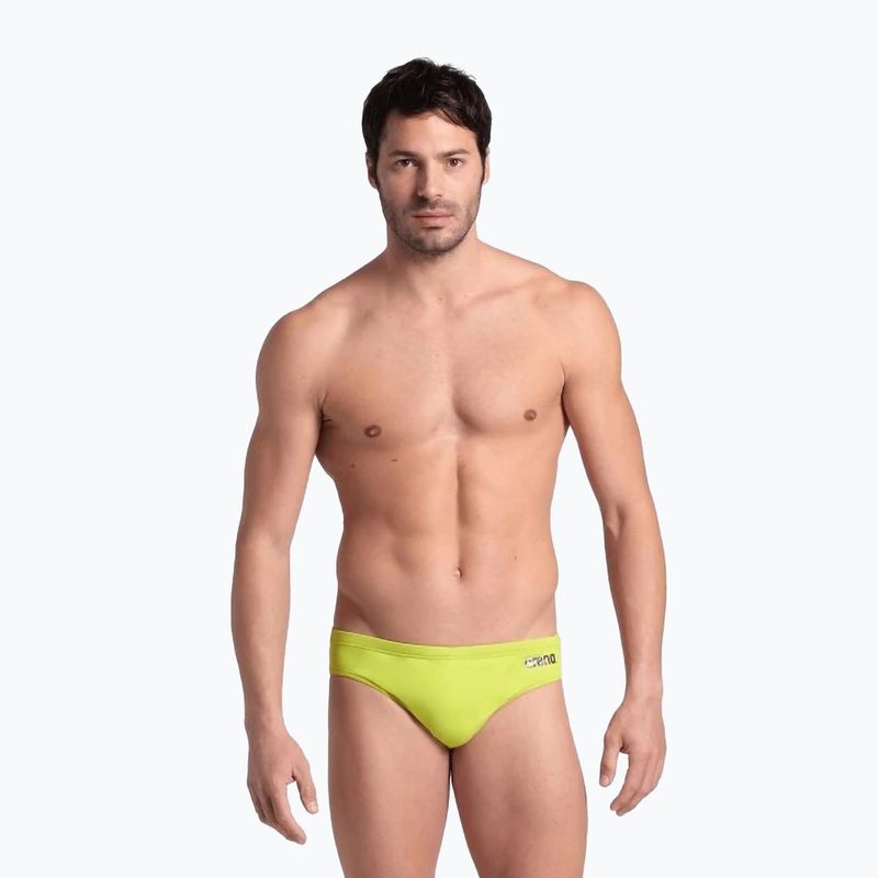 Vyriškos plaukimo glaudės arena Team Swim Briefs Solid soft green