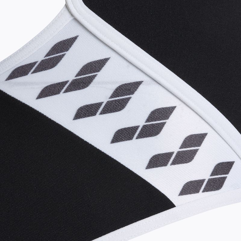 Moteriškas vientisas plaukimo kostiumas arena Icons Super Fly Back Solid black / white 3