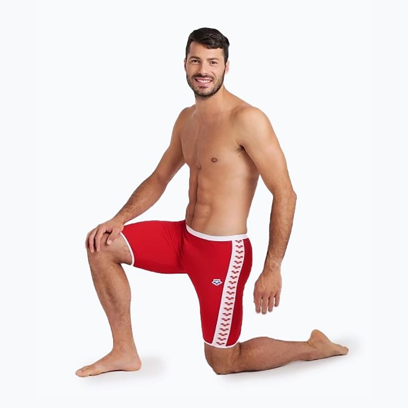 Vyriški maudymosi šortai arena Icons Swim Jammer Solid red/white 7