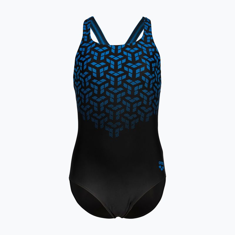 Vaikiškas vientisas maudymosi kostiumėlis arena Kikko V Swim Pro Back black/blue china