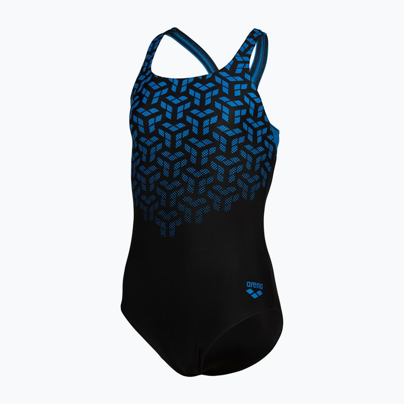 Vaikiškas vientisas maudymosi kostiumėlis arena Kikko V Swim Pro Back black/blue china 2