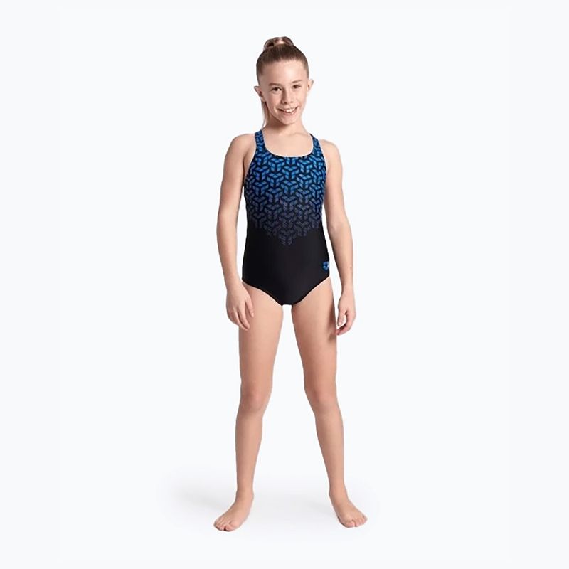 Vaikiškas vientisas maudymosi kostiumėlis arena Kikko V Swim Pro Back black/blue china 6