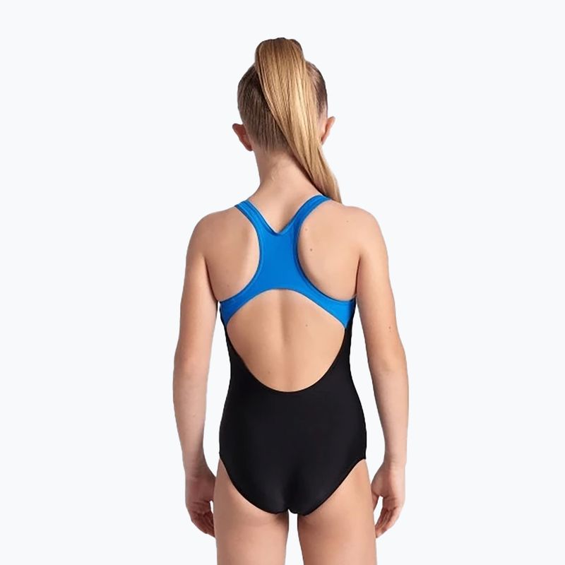 Vaikiškas vientisas maudymosi kostiumėlis arena Kikko V Swim Pro Back black/blue china 7