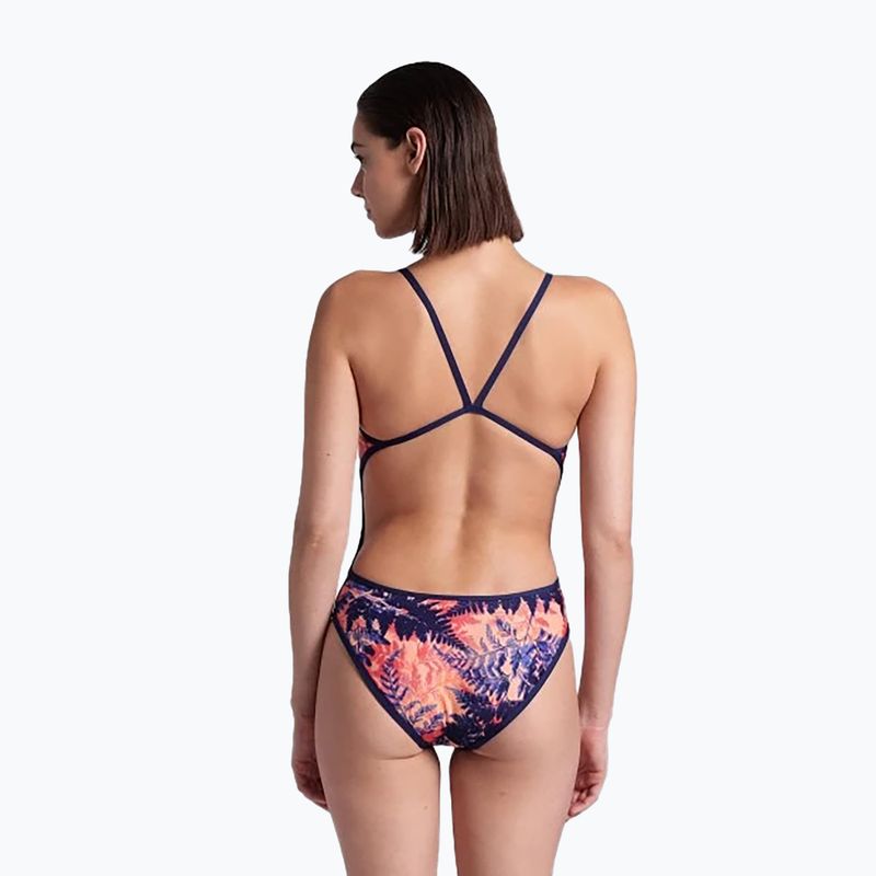 Moteriškas vientisas maudymosi kostiumėlis arena Reversible Swimsuit Challenge Back navy/multi 11