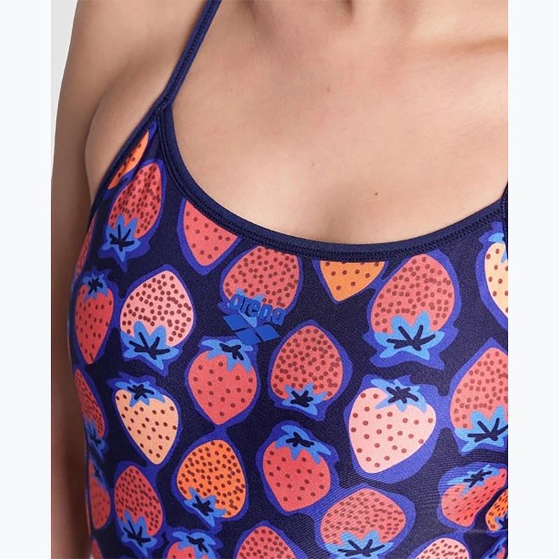 Moteriškas vientisas maudymosi kostiumėlis arena Reversible Swimsuit Challenge Back navy/multi 14