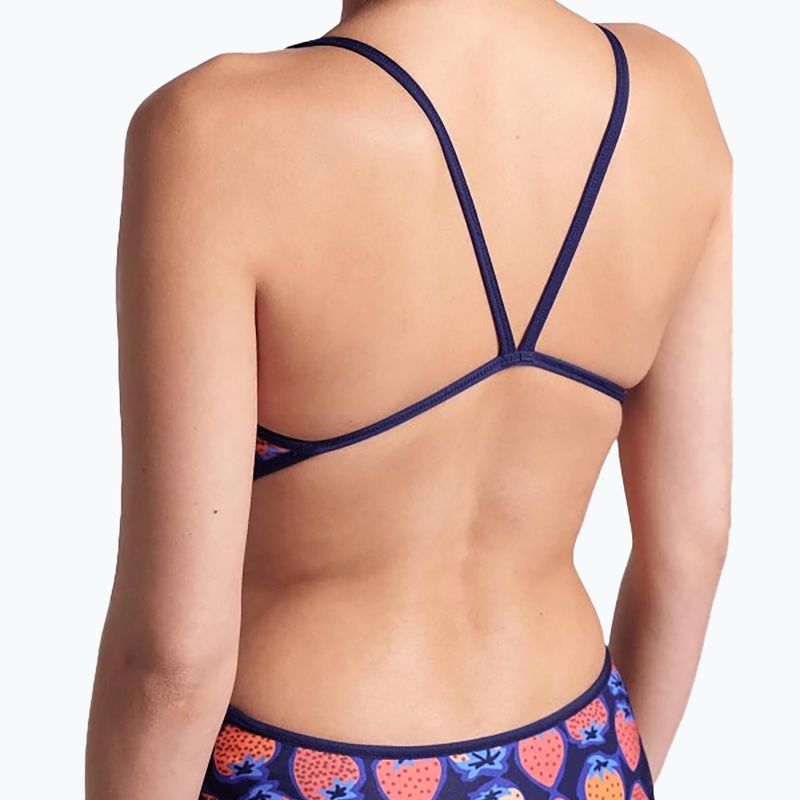 Moteriškas vientisas maudymosi kostiumėlis arena Reversible Swimsuit Challenge Back navy/multi 16