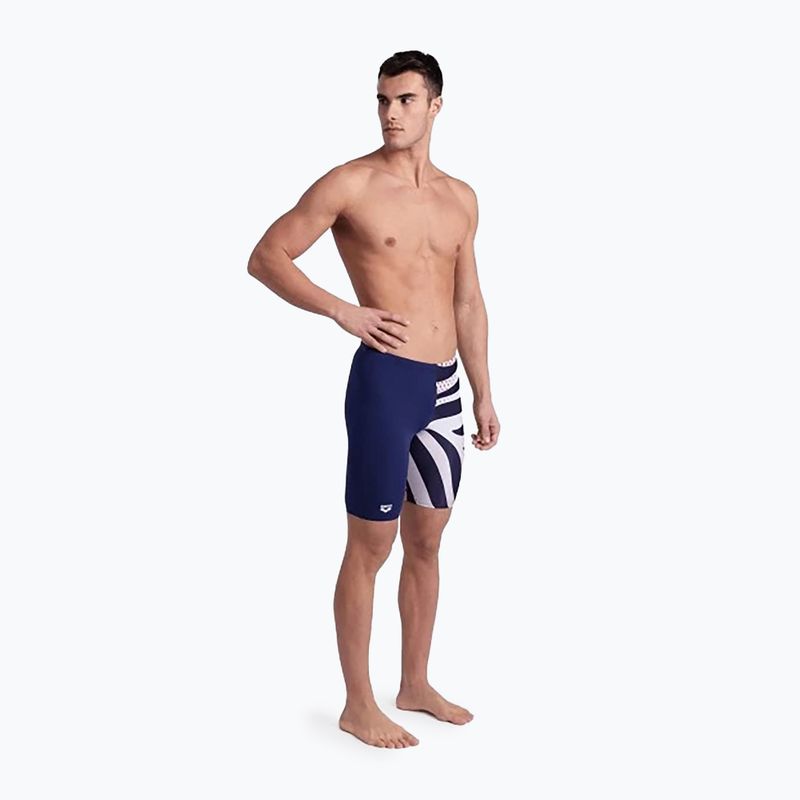 Vyriški maudymosi šortai arena Multi Stripes Swim Jammer navy/white multi 6