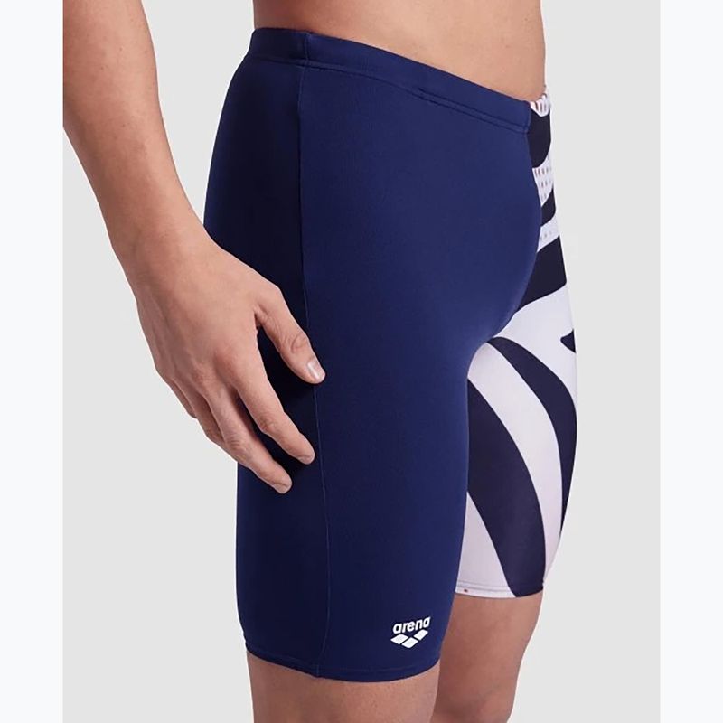Vyriški maudymosi šortai arena Multi Stripes Swim Jammer navy/white multi 8
