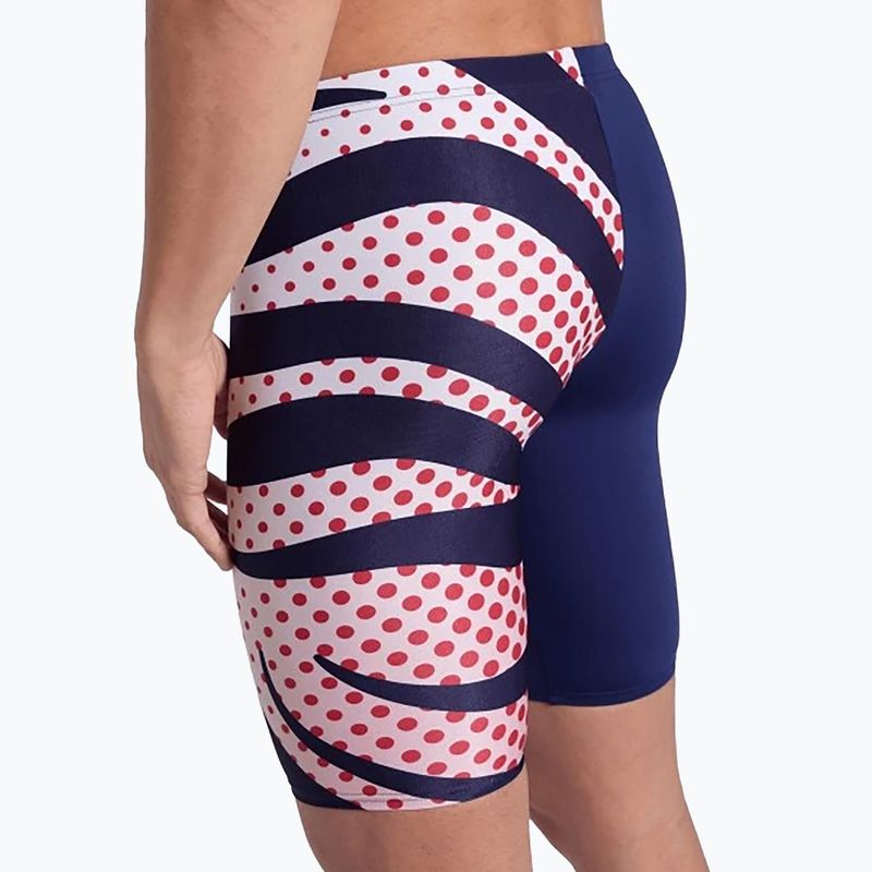 Vyriški maudymosi šortai arena Multi Stripes Swim Jammer navy/white multi 9