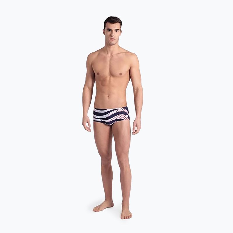 Vyriškos maudymosi trumpikės arena Multi Stripes Swim Low Waist Short navy multi 5