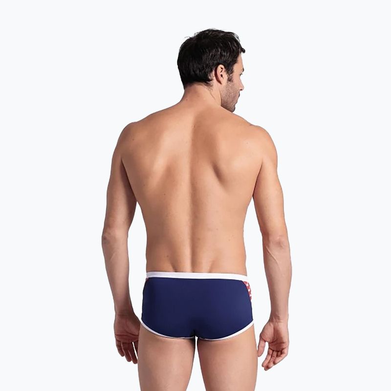 Vyriškos maudymosi kelnaitės arena Icons Swim Low Waist Short Solid navy/white/red multi 6