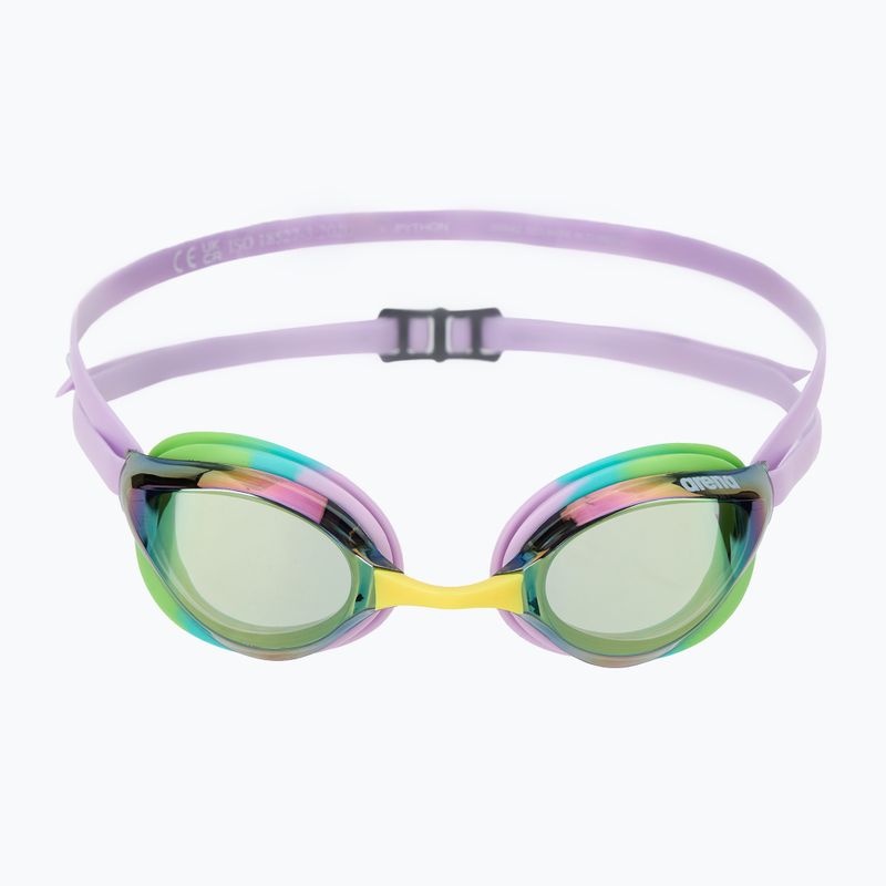 Plaukimo akiniai arena Python Mirror green/violet/green 2