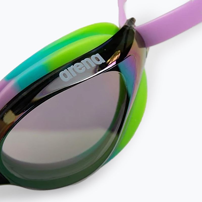 Plaukimo akiniai arena Python Mirror green/violet/green 6