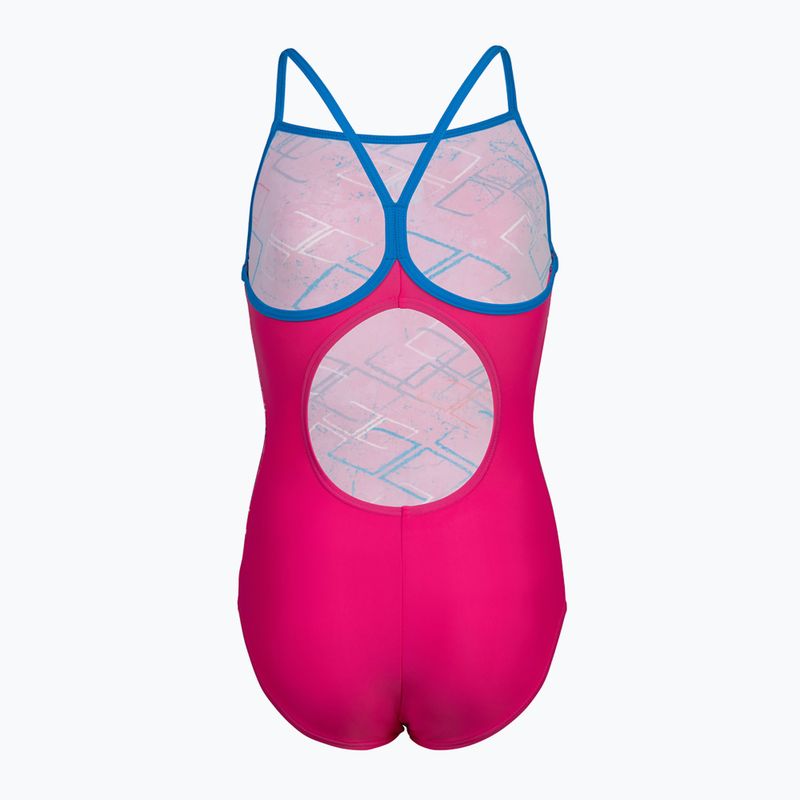 Vaikiškas vientisas maudymosi kostiumėlis arena Daly Light Drop Back freak rose/blue china 3