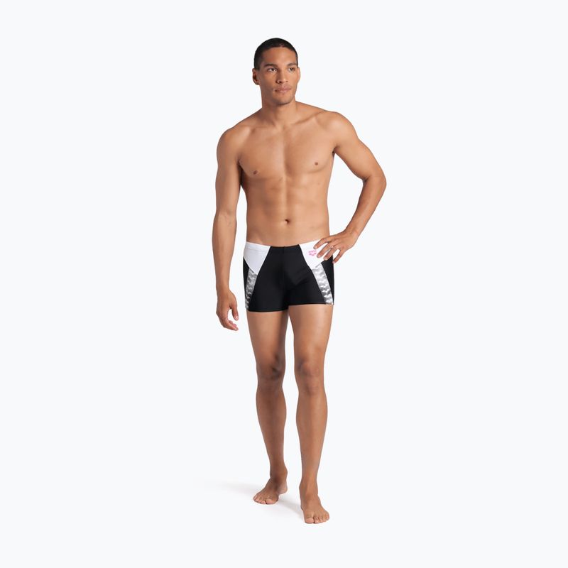 Vyriškos plaukimo trumpikės arena Stripe Swim Short black/white/multi 6
