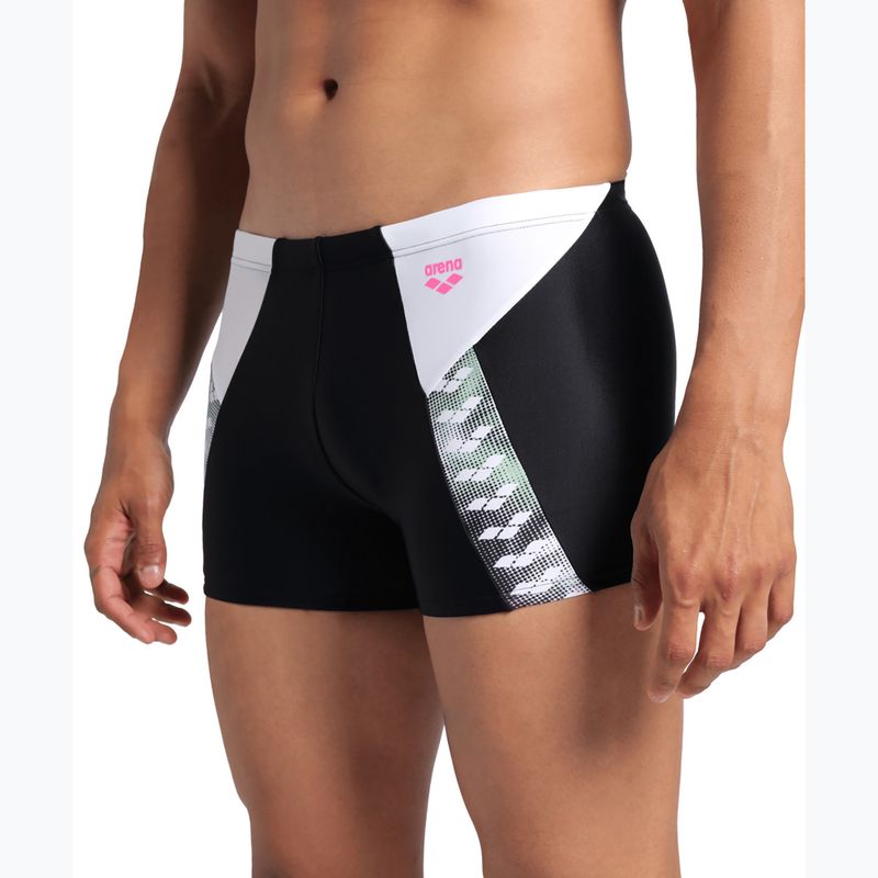 Vyriškos plaukimo trumpikės arena Stripe Swim Short black/white/multi 8