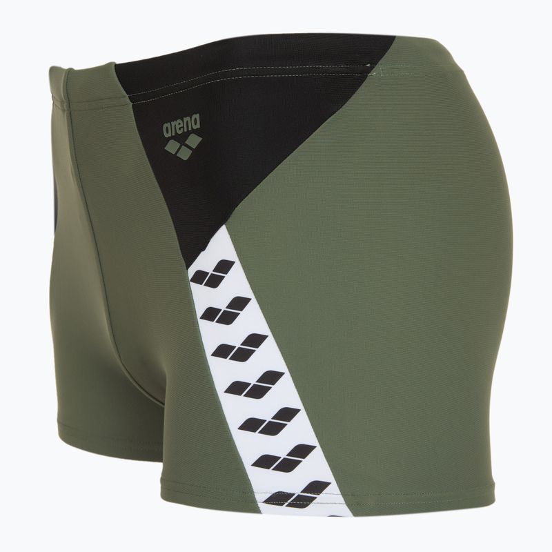 Vyriškos plaukimo trumpikės arena Stripe Swim Short sage/black/multi 3