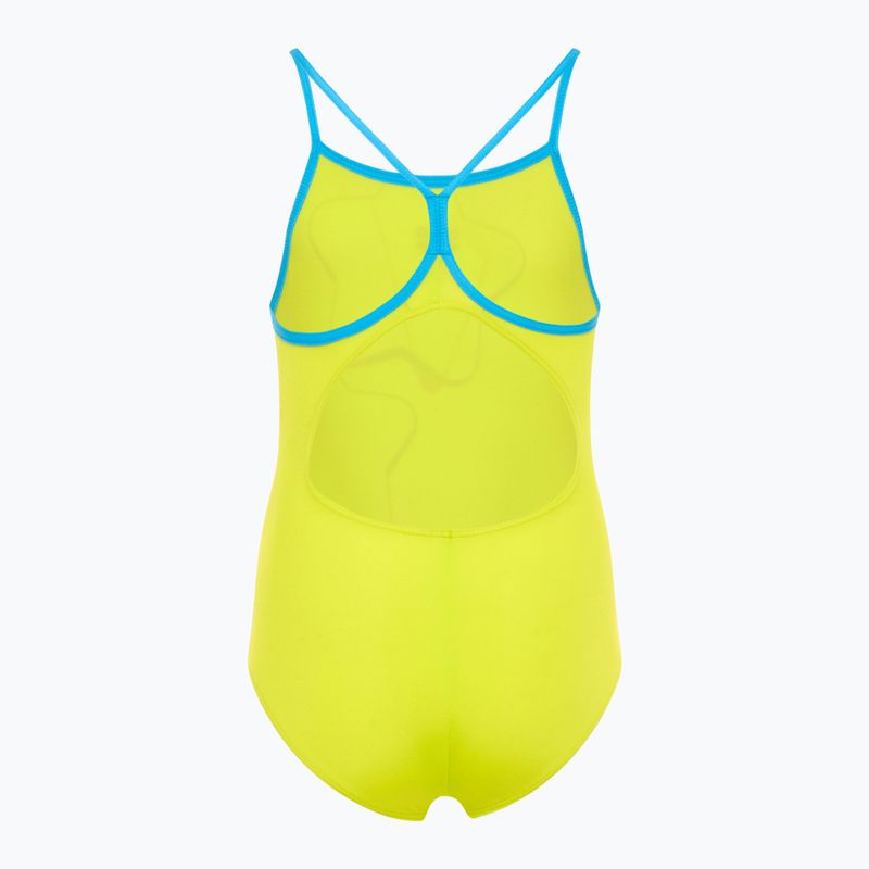 Vaikiškas vientisas plaukimo kostiumas arena Star Graphic Lightdrop Back soft green / turquoise 2