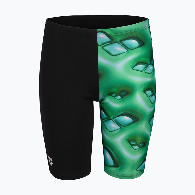 Vaikiški plaukimo šortai arena Foam Swim Jammer black/soft green multi