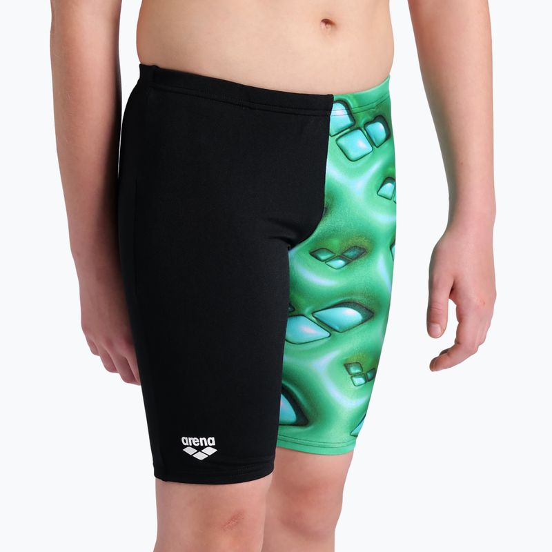 Vaikiški plaukimo šortai arena Foam Swim Jammer black/soft green multi 8