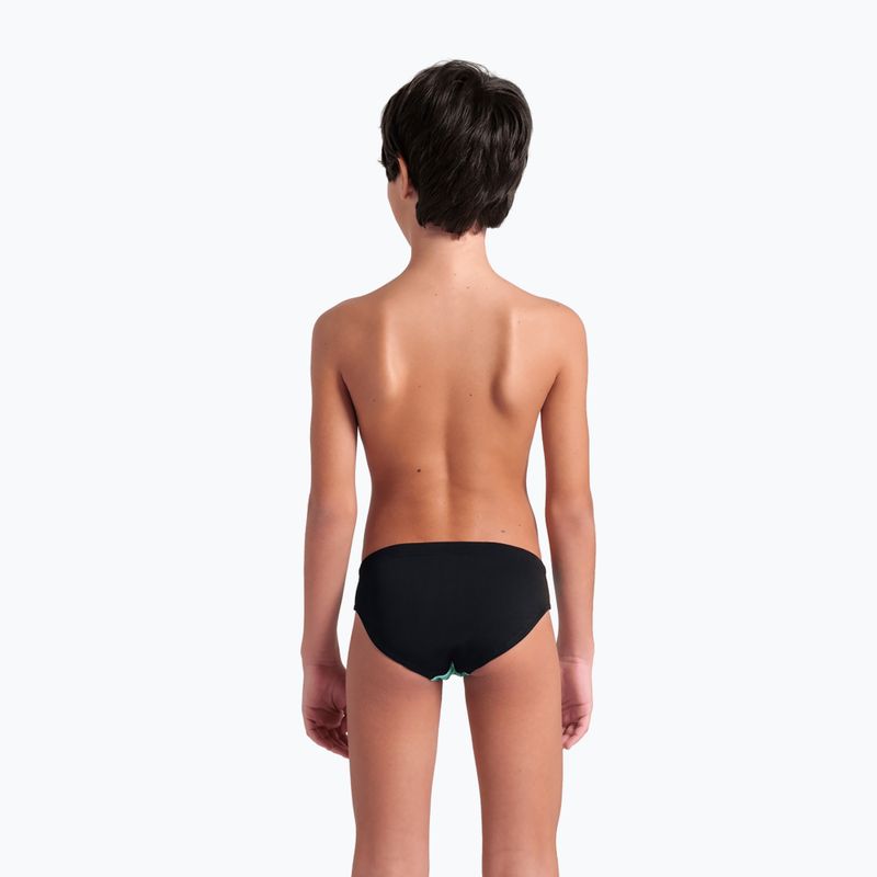 Vaikiškos plaukimo glaudės arena Foam Swim Briefs black/soft green multi 7