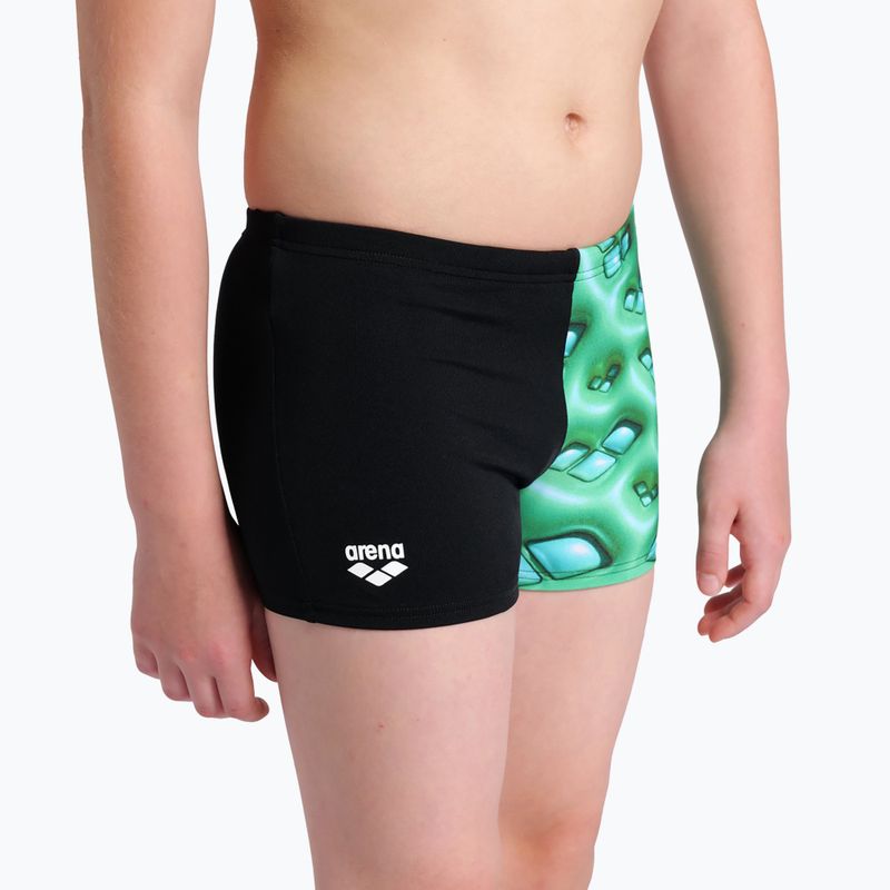 Vaikiškos plaukimo trumpikės arena Foam Swim Short black/soft green multi 8