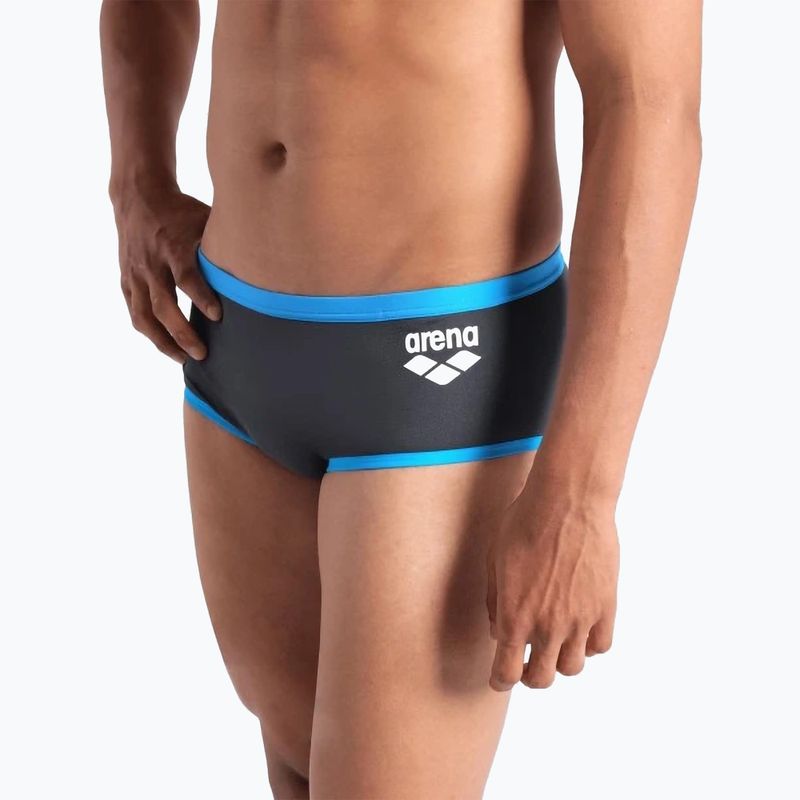 Vyriškos plaukimo trumpikės arena One Low Waist Short Big Logo asphalt/turquise 4