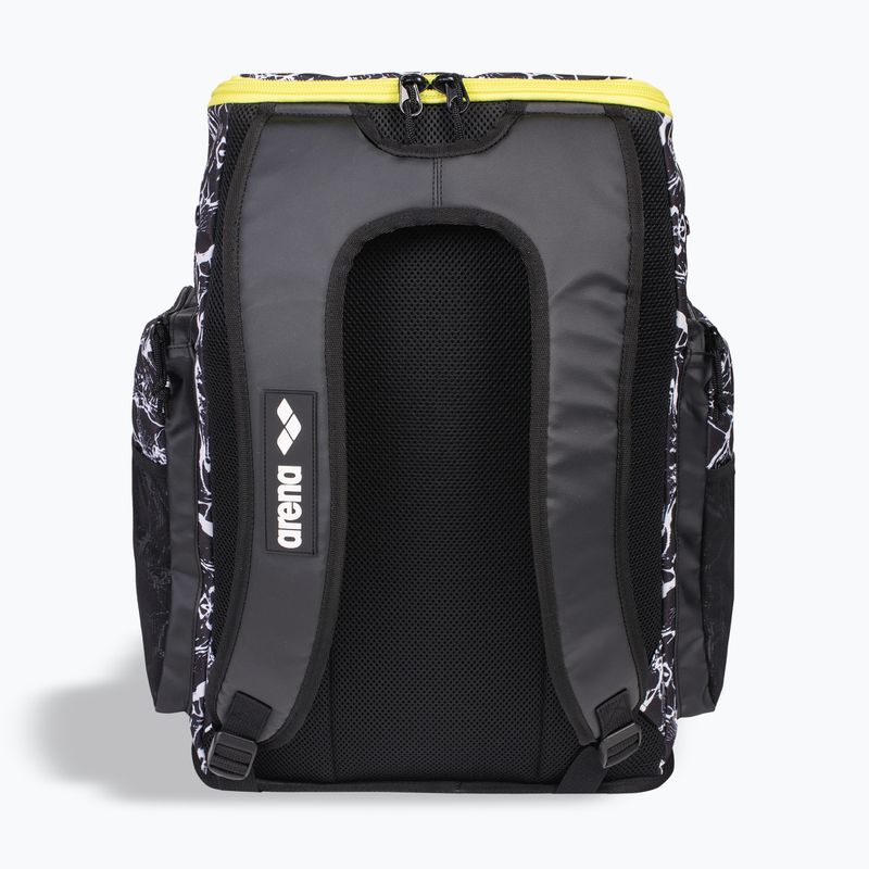 Arena Spiky III 45 l Allover juoda/balta plaukimo kuprinė 3