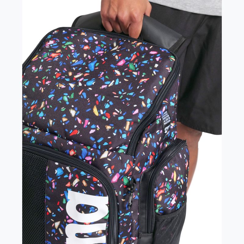 Arena Spiky III 45 l Allover confetti black plaukimo kuprinė 5