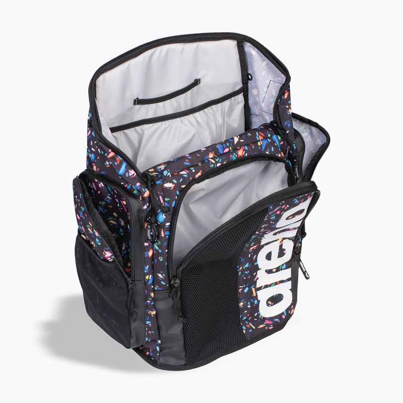 Arena Spiky III 45 l Allover confetti black plaukimo kuprinė 7