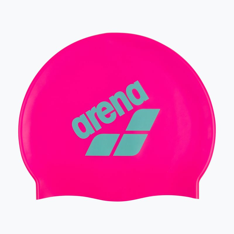 Plaukimo kepuraitė arena Big Logo shocking pink/water