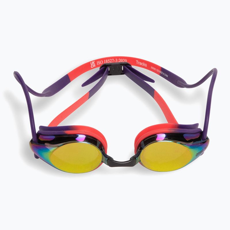 Plaukimo akiniai arena Tracks Mirror copper/plum/bright coral 2
