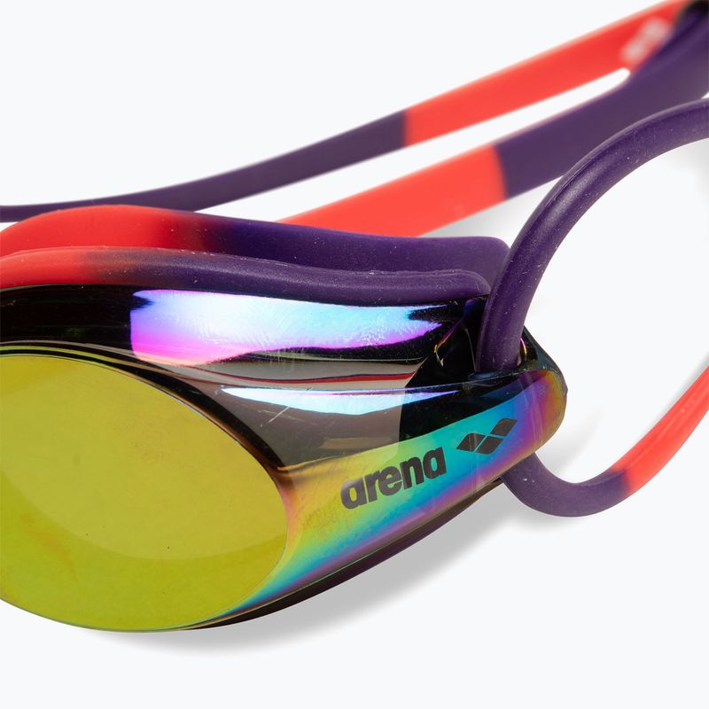 Plaukimo akiniai arena Tracks Mirror copper/plum/bright coral 5