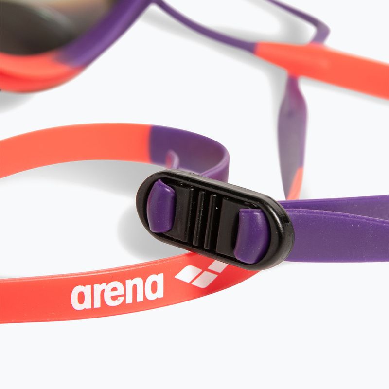 Plaukimo akiniai arena Tracks Mirror copper/plum/bright coral 6
