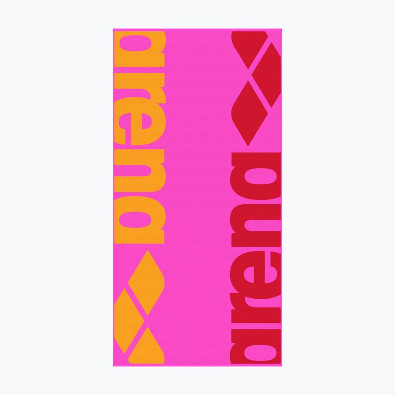 Rankšluostis arena Logotype Velour skoching pink multi