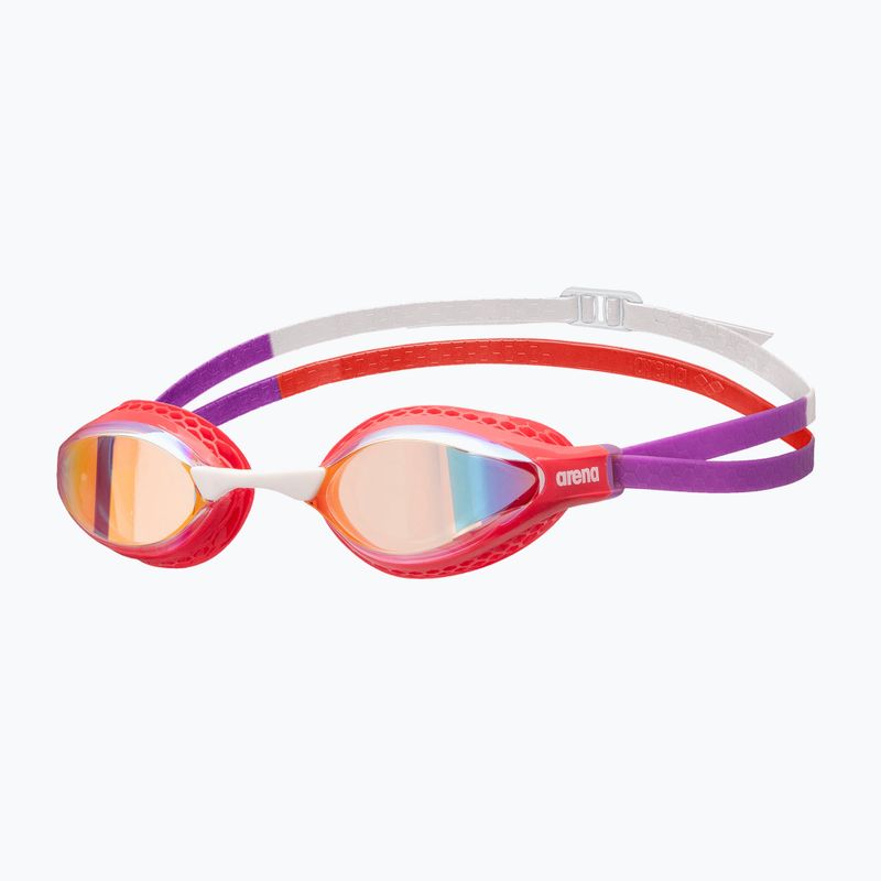 Plaukimo akiniai arena Air-Speed Mirror yellow copper/bright coral/plum
