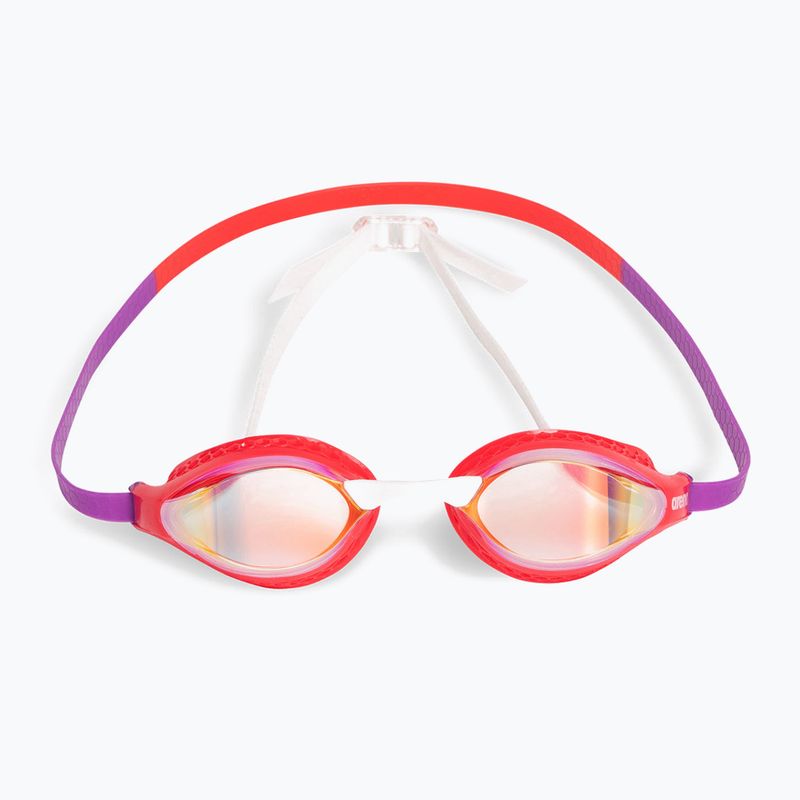 Plaukimo akiniai arena Air-Speed Mirror yellow copper/bright coral/plum 2