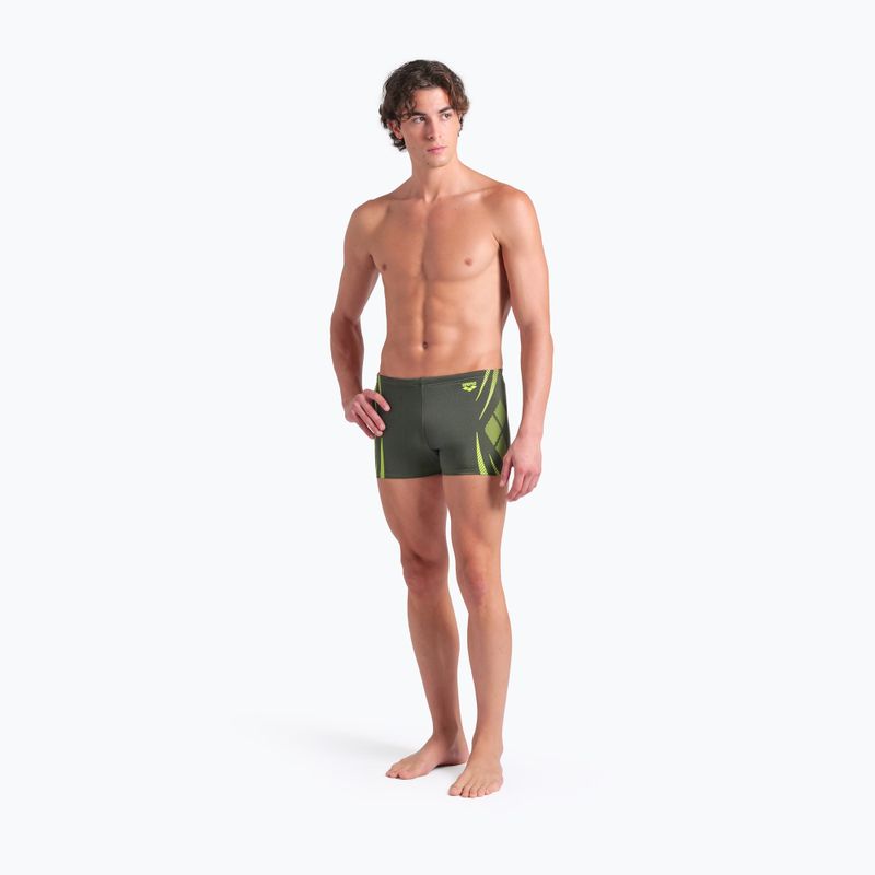 Vyriškos plaukimo trumpikės arena Poseidonia Swim Short dark sage/artic lime 5