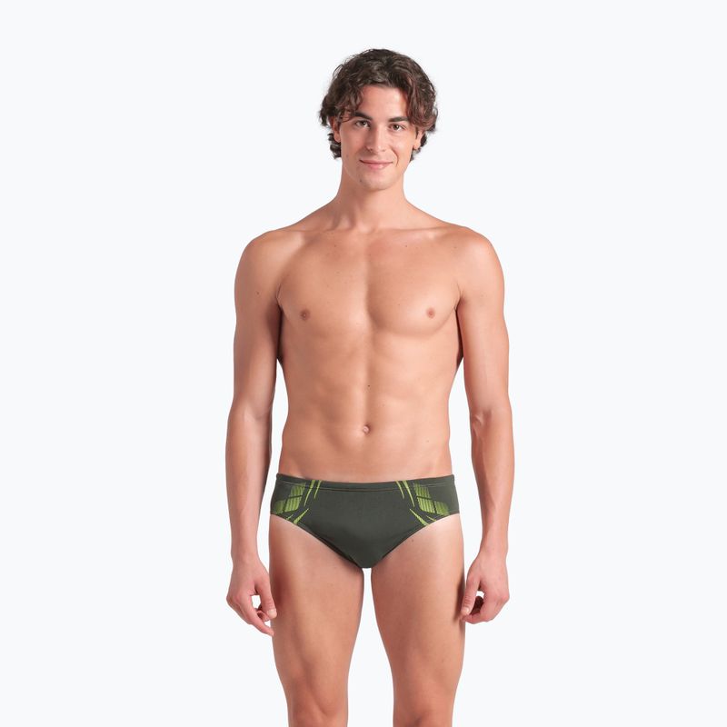 Vyriškos plaukimo glaudės arena Poseidonia Swim Briefs dark sage/artic lime 4