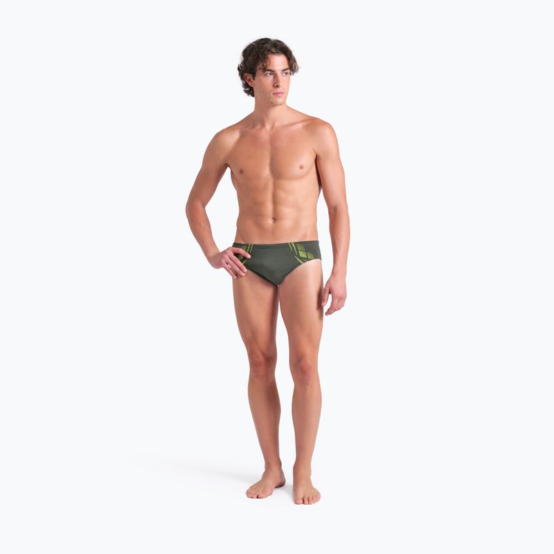 Vyriškos plaukimo glaudės arena Poseidonia Swim Briefs dark sage/artic lime 5