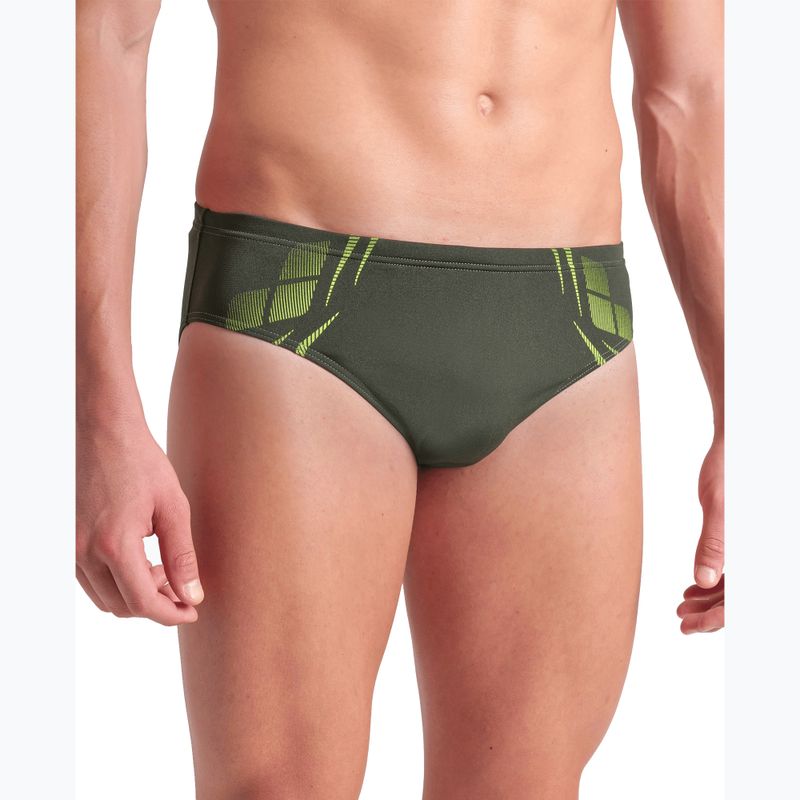 Vyriškos plaukimo glaudės arena Poseidonia Swim Briefs dark sage/artic lime 7