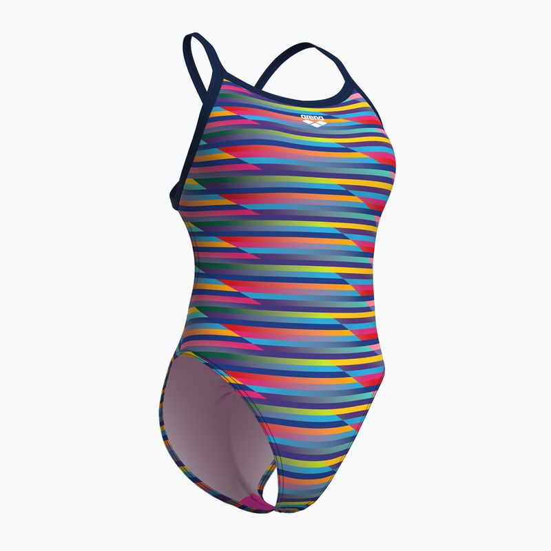Moteriškas vientisas maudymosi kostiumėlis arena Racing Stripe Xcriss Cross navy multi/navy 3