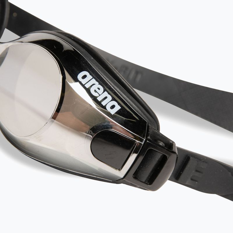 Plaukimo akiniai arena Zoom X-Fit Mirror silver/black/black 6
