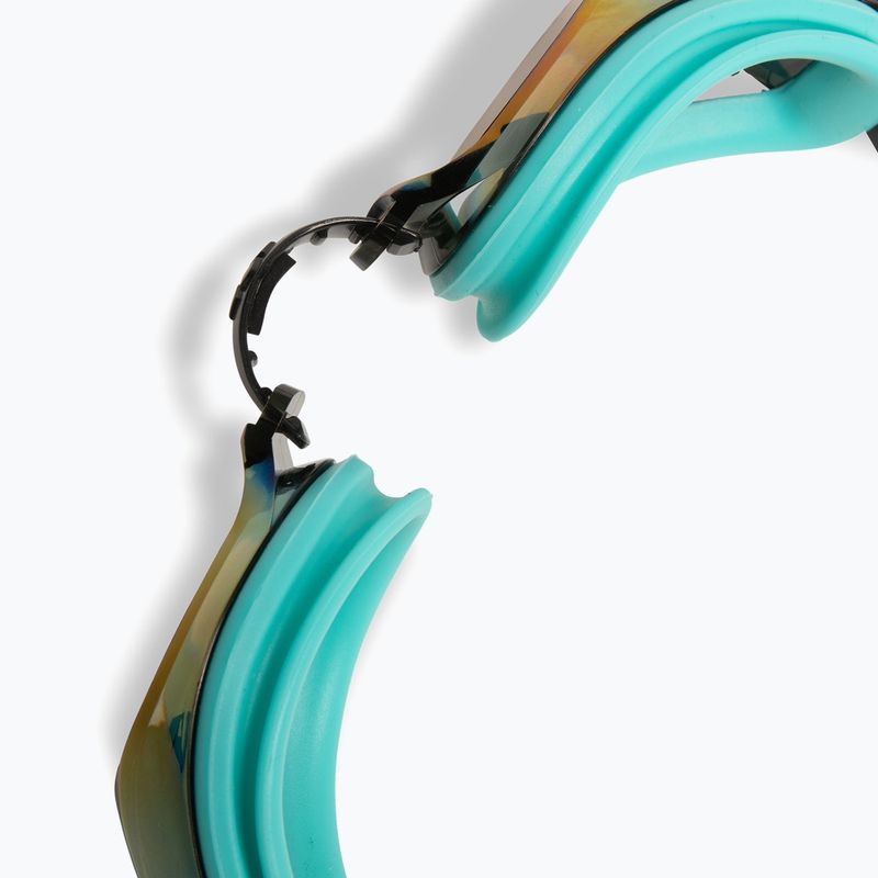 Plaukimo akiniai arena Zoom X-Fit Mirror turquoise/water/black 6