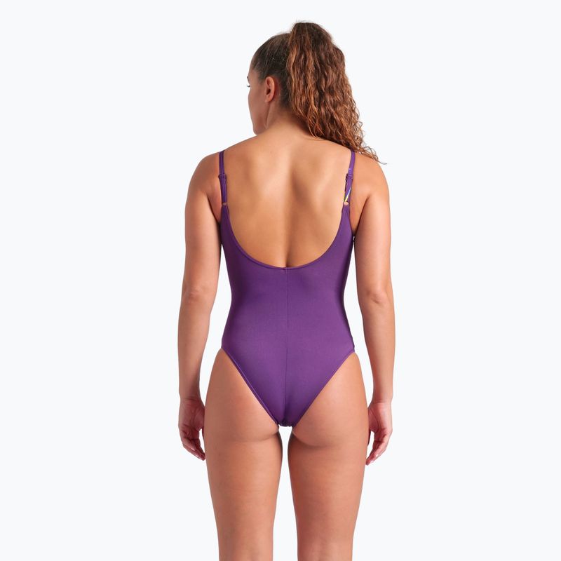 Moteriškas vientisas maudymosi kostiumėlis arena Abyss U Back multi plum/plum 7
