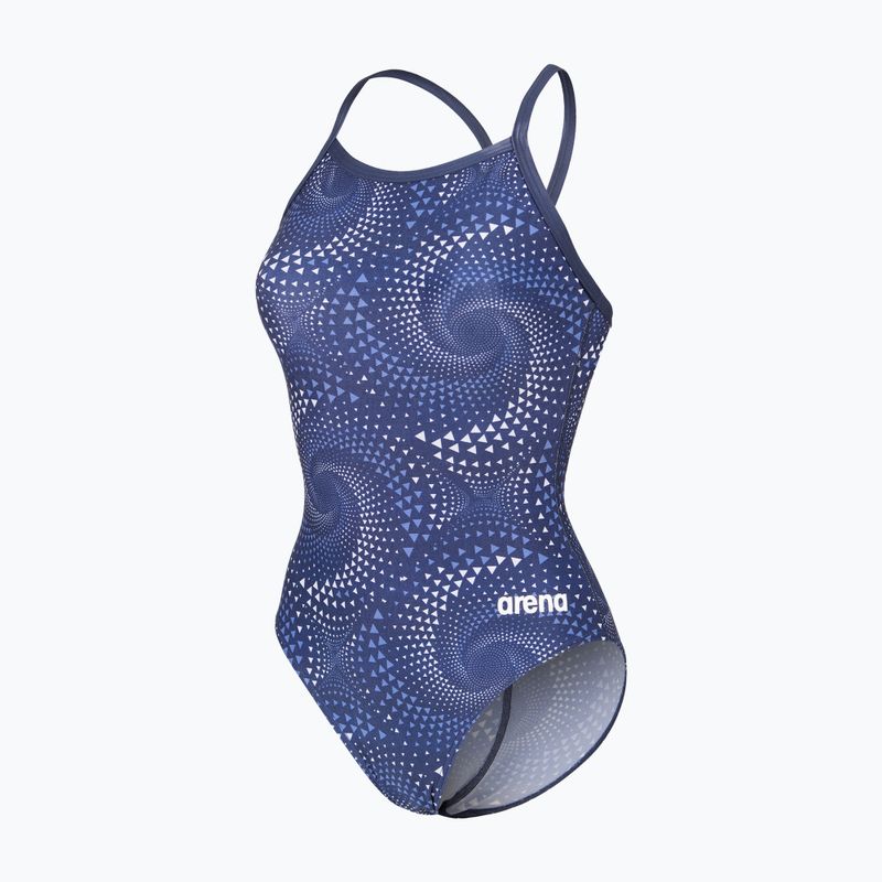 Moteriškas vientisas maudymosi kostiumėlis arena Fireflow Lightdrop Back navy/team navy 3